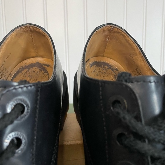 Vintage England Dr Martens Cap Toe Lace Front Oxfords in Black Leather *England* - Picture 11 of 13